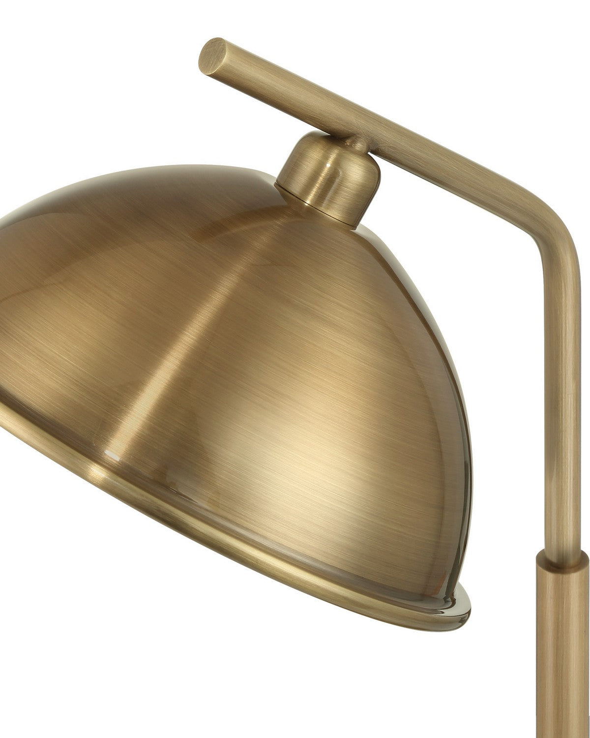 Lampe de bureau Currey and Company 6000-1115 Dossier en laiton antique poli/blanc