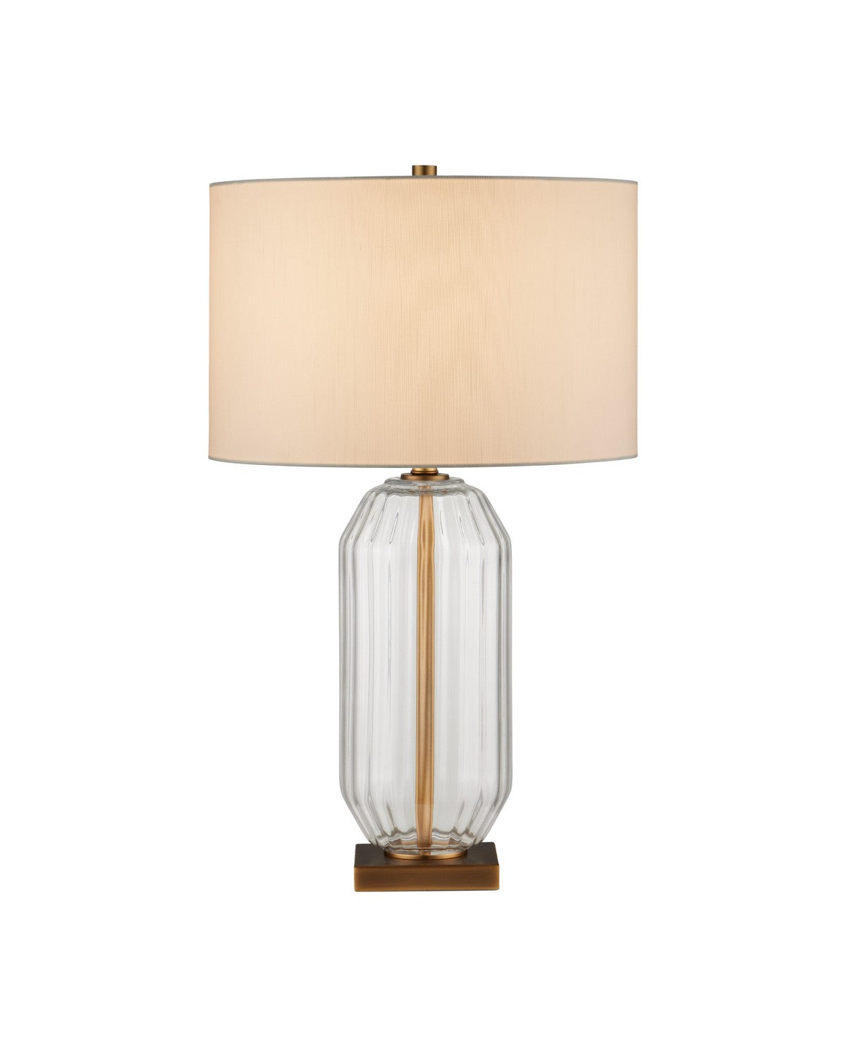 Currey and Company 6000-1118 Entasis Lampe de table en clair/Laiton vieilli