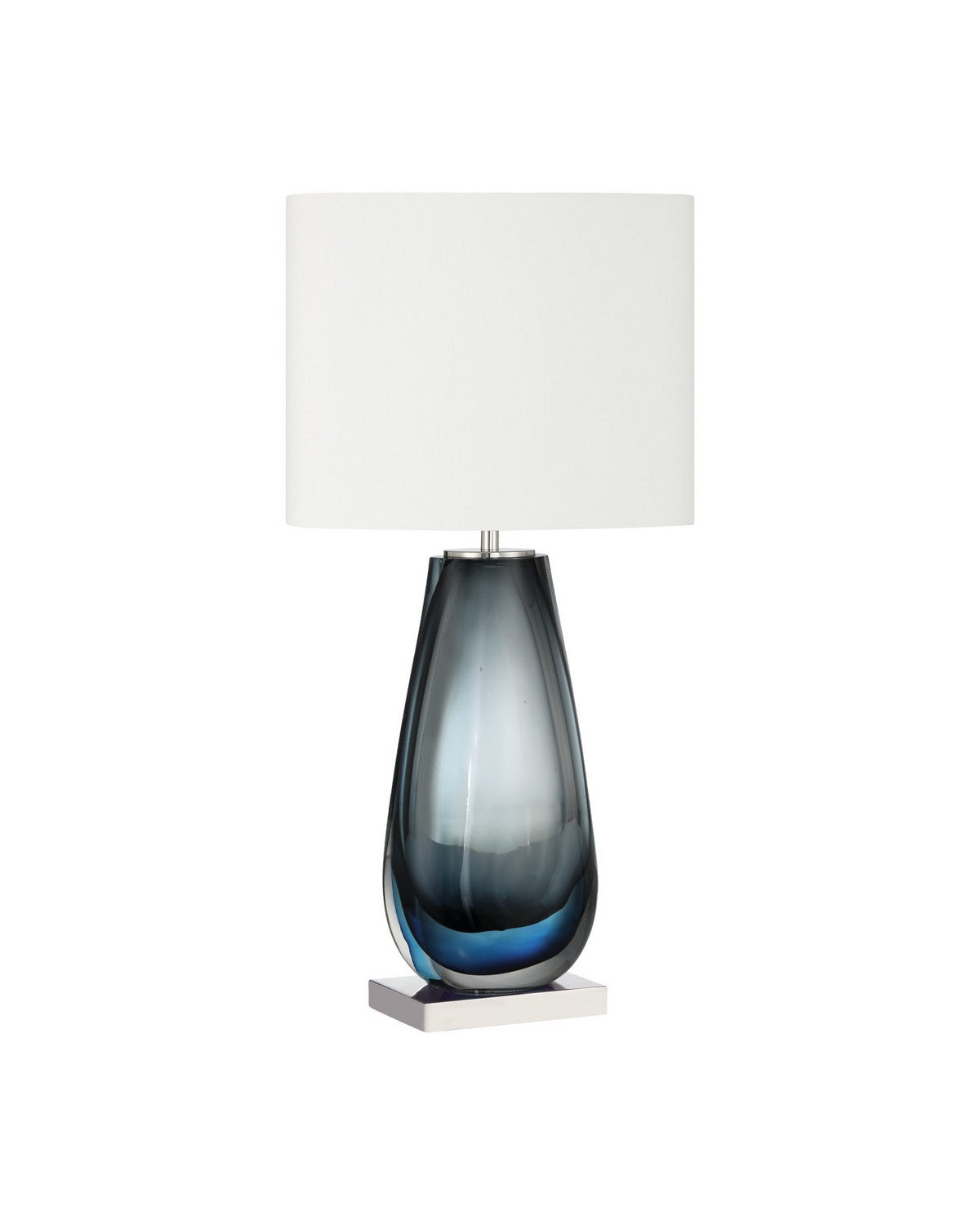 Currey and Company 6700-0024 Danza sans fil Lampe de table en nickel bleu/transparent/poli