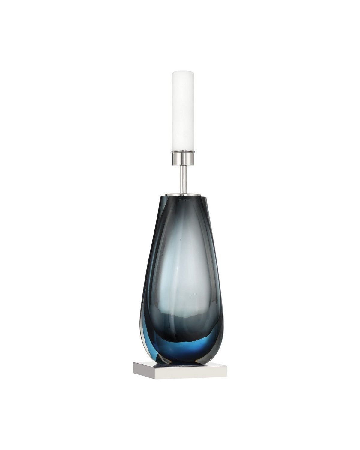 Currey and Company 6700-0024 Danza sans fil Lampe de table en nickel bleu/transparent/poli