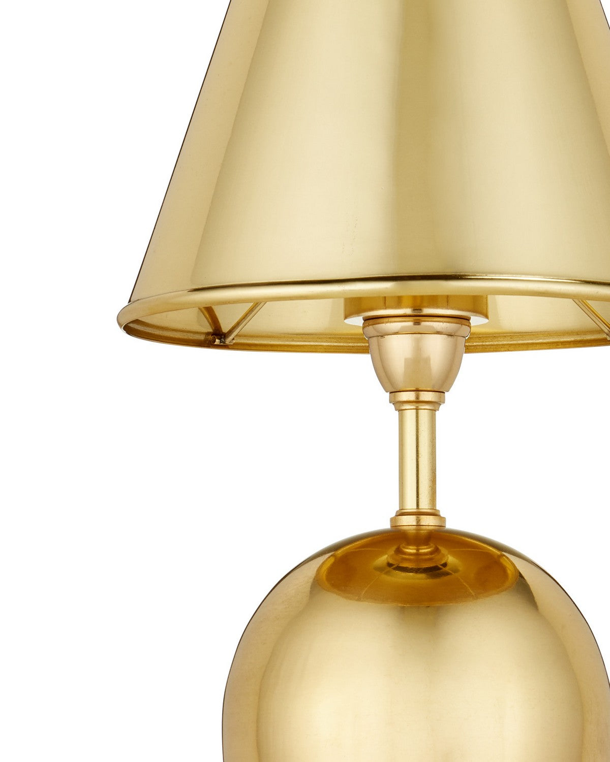 Currey and Company 6700-0044 Volley Cordless Table Lamp in Polished Brass