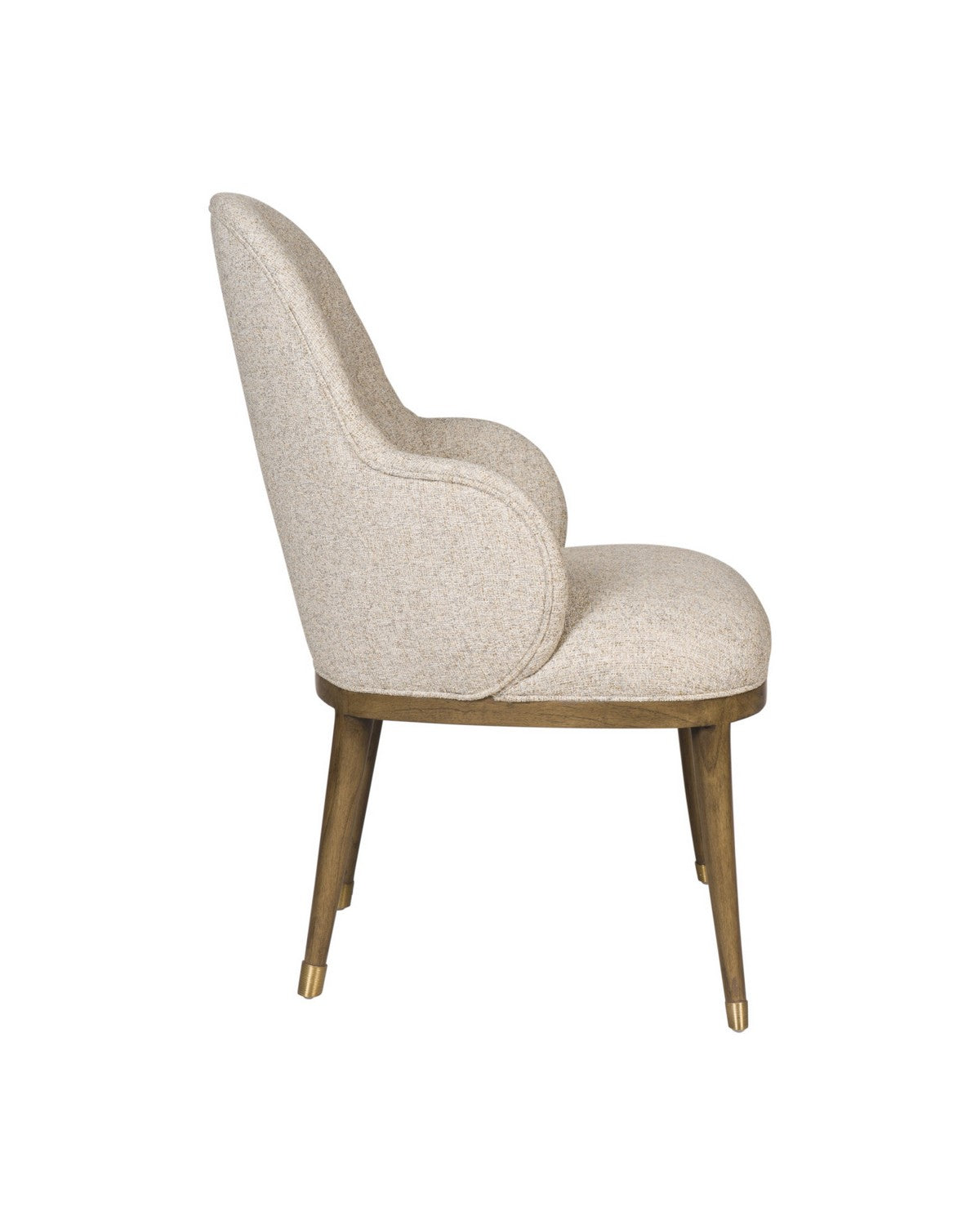 Chaise Vario Currey and Company 7000-1152 en laiton satiné Chanterelle