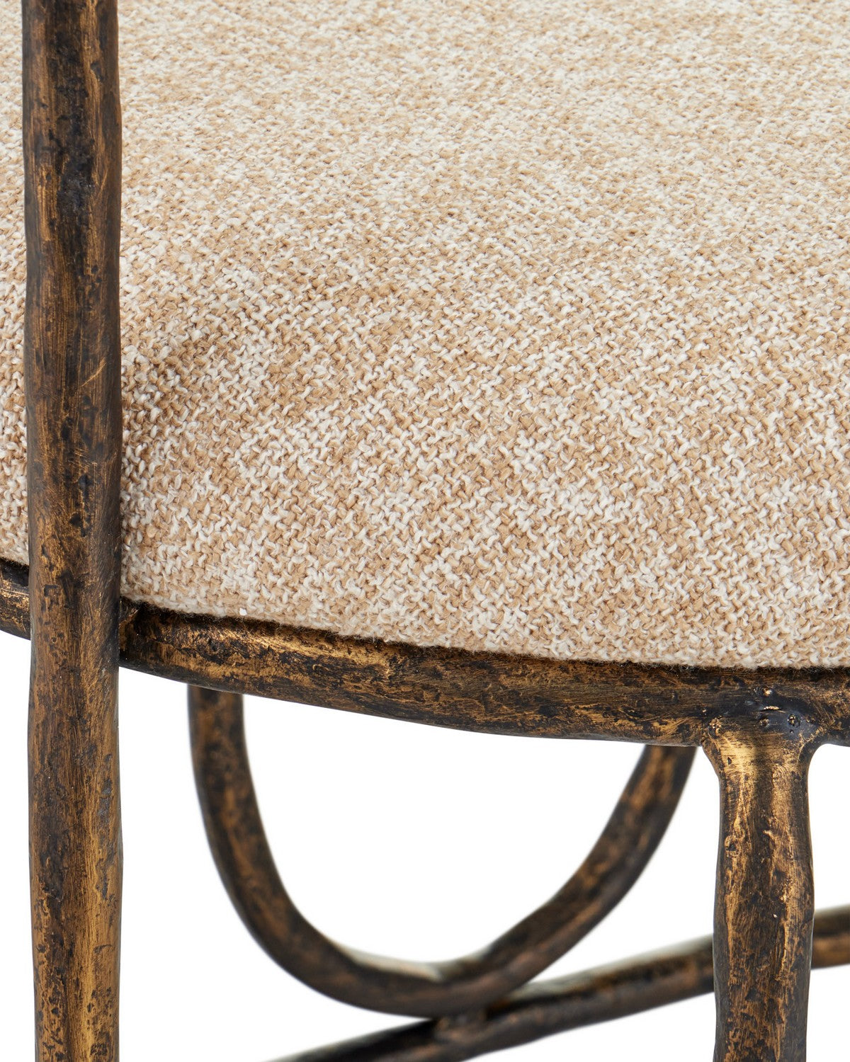 Chaise Euclid de Currey and Company 7000-1282 en bronze antique