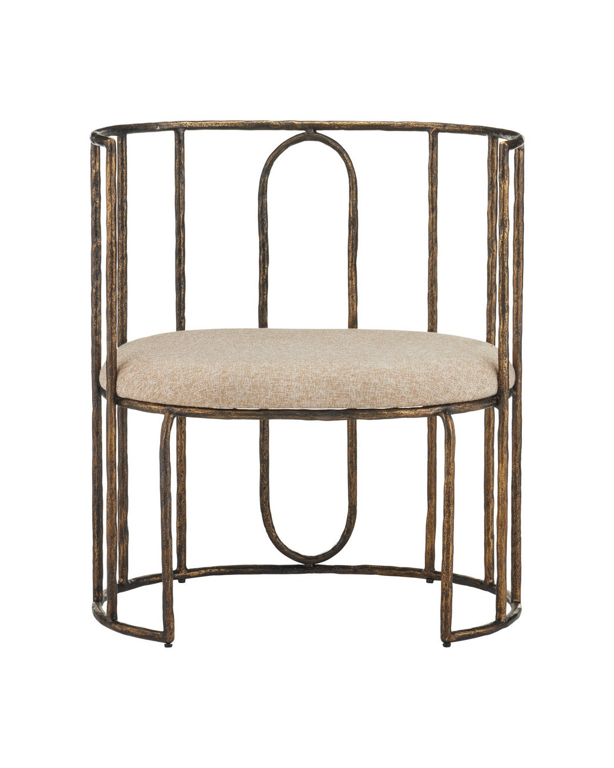 Chaise Euclid de Currey and Company 7000-1282 en bronze antique