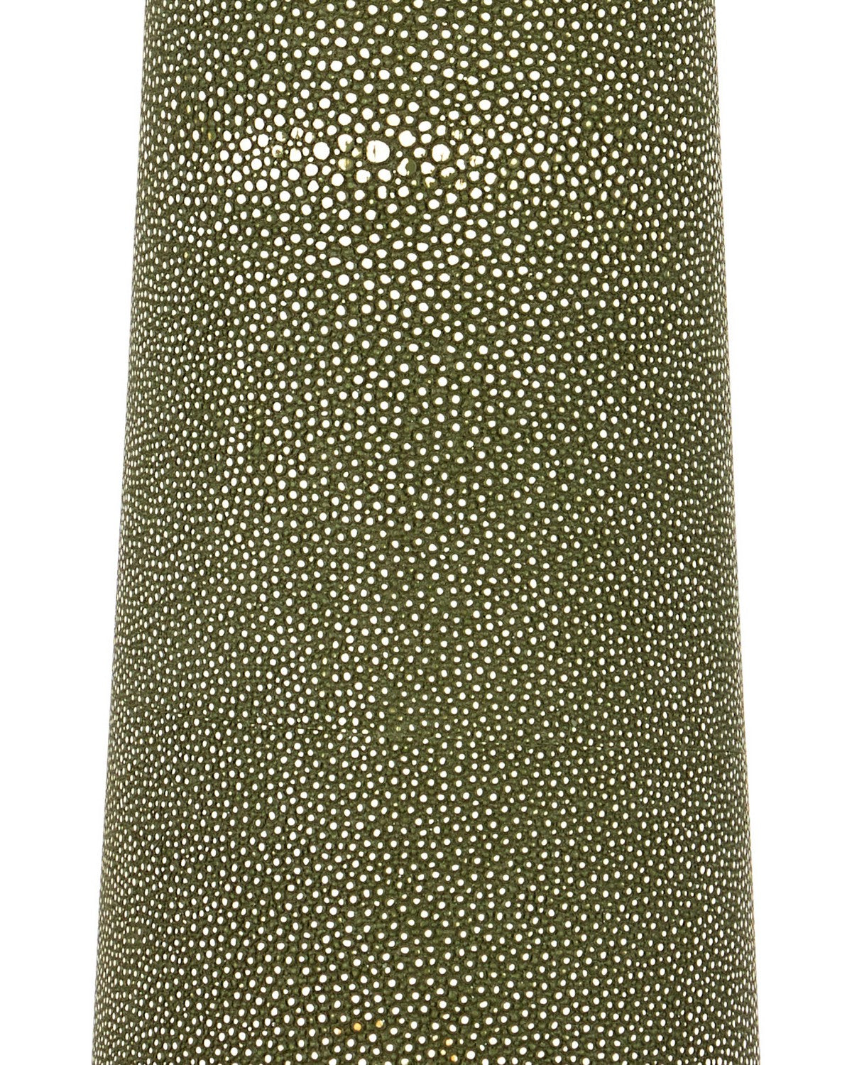 Lampe sur pied en forme de sablier Galuchat 8000-0187 de Currey and Company, en similicuir galuchat vert et laiton