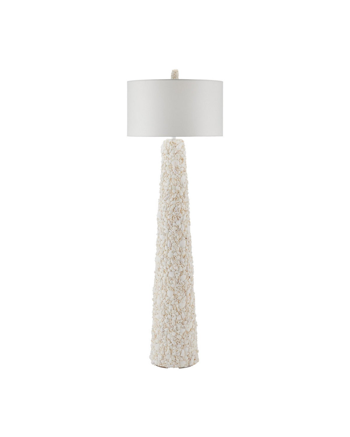Lampadaire Turbinella Currey and Company 8000-0189 en blanc sucre/naturel