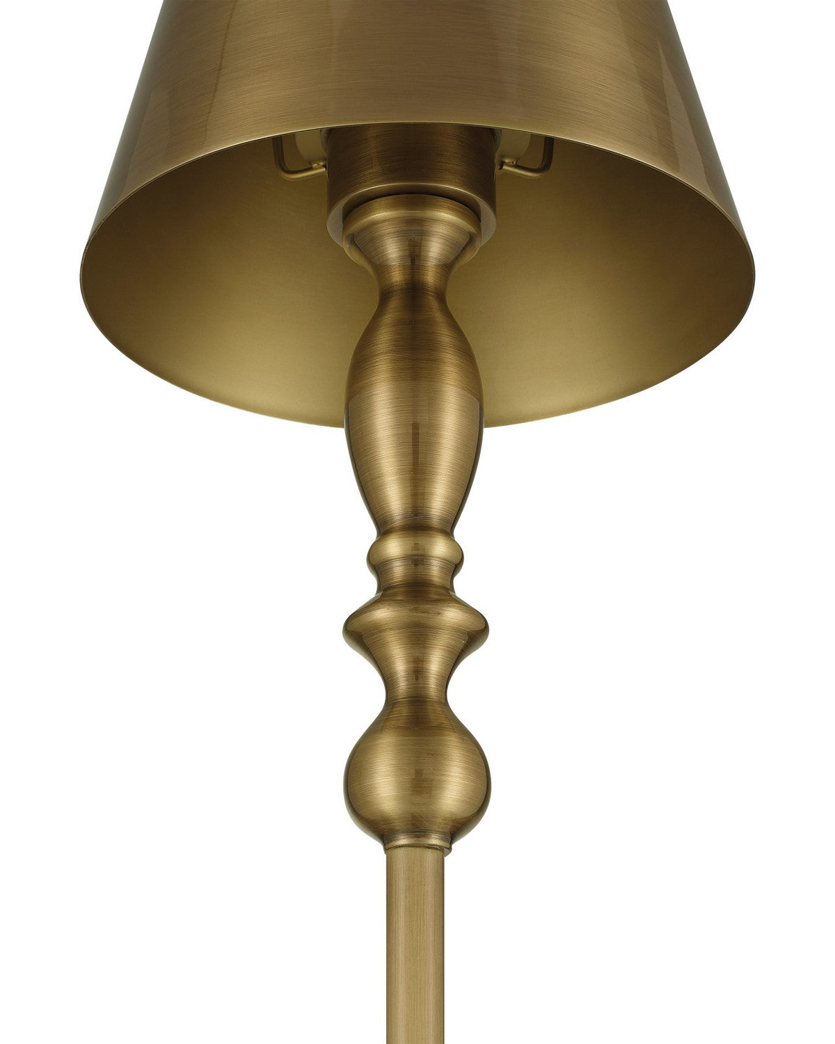 Lampadaire sans fil Viaggio 8700-0001 de Currey and Company, en laiton antique poli