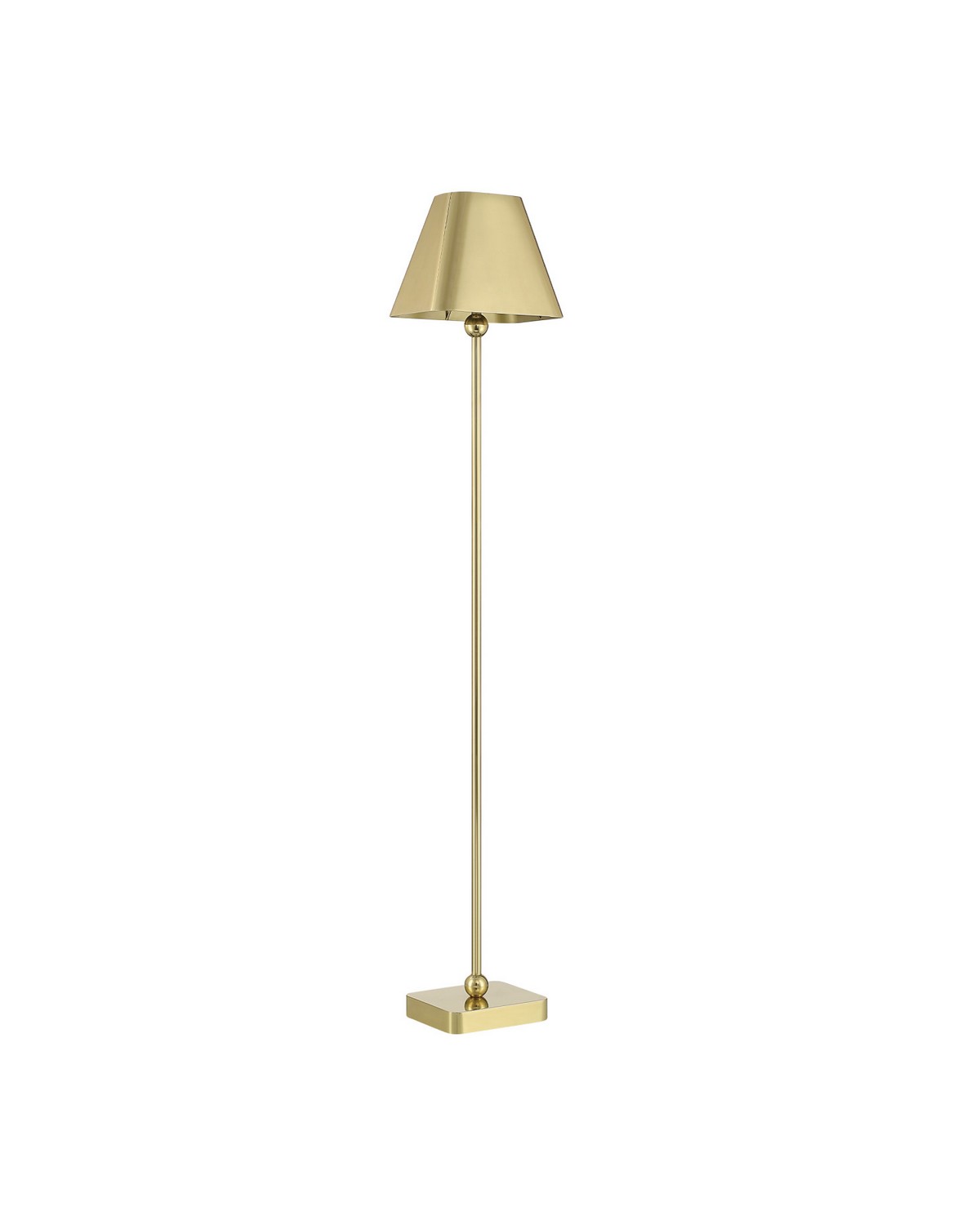 Lampadaire sans fil Currey and Company 8700-0002 Gadabout en laiton poli