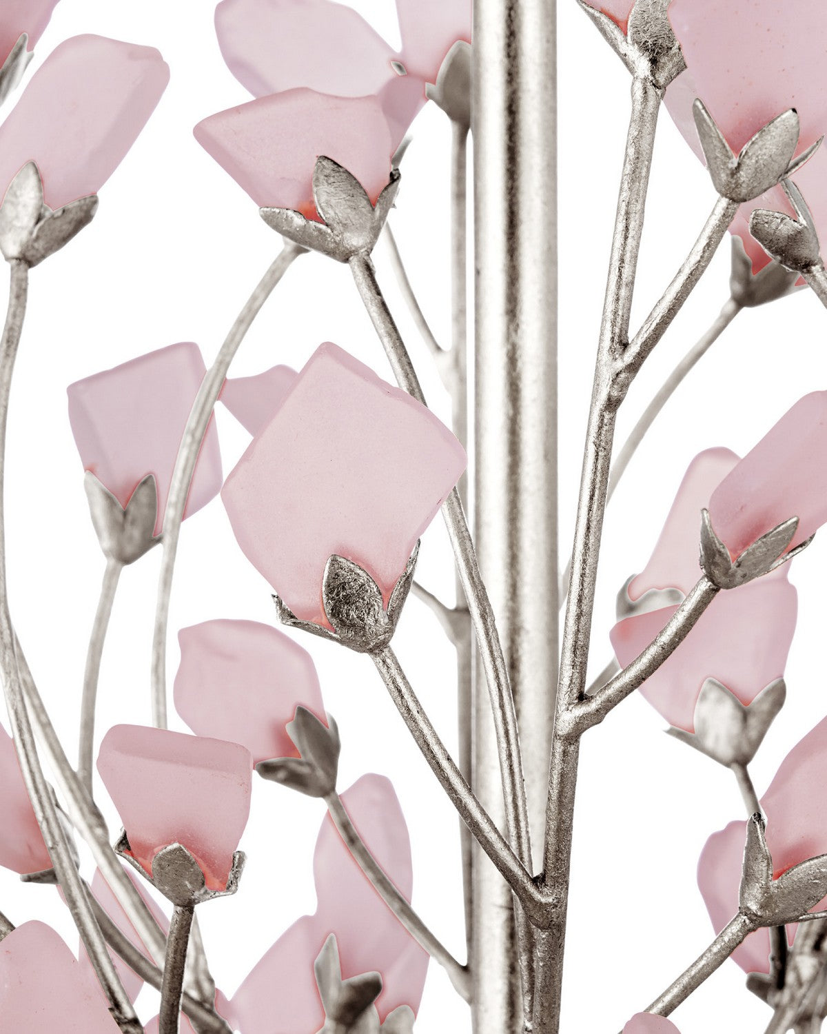 Currey and Company 9000-1427 Fiorella Suspendu en rose/feuille d'argent contemporaine