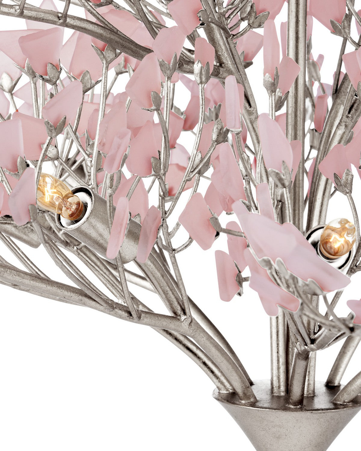Currey and Company 9000-1427 Fiorella Suspendu en rose/feuille d'argent contemporaine