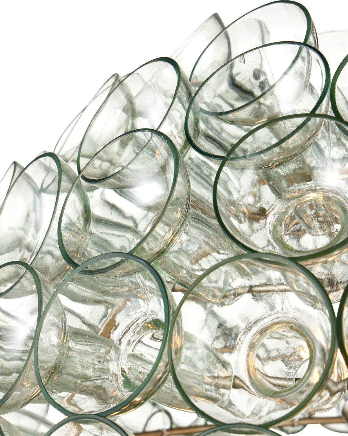 Currey and Company 9000-1429 Eau de Vie Suspendu en feuille d'argent transparente/contemporaine/argent contemporain
