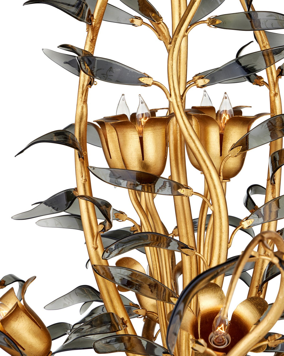 Currey et Compagnie 9000-1437 Odile Suspendu en noir/feuille d'or contemporaine/or contemporain