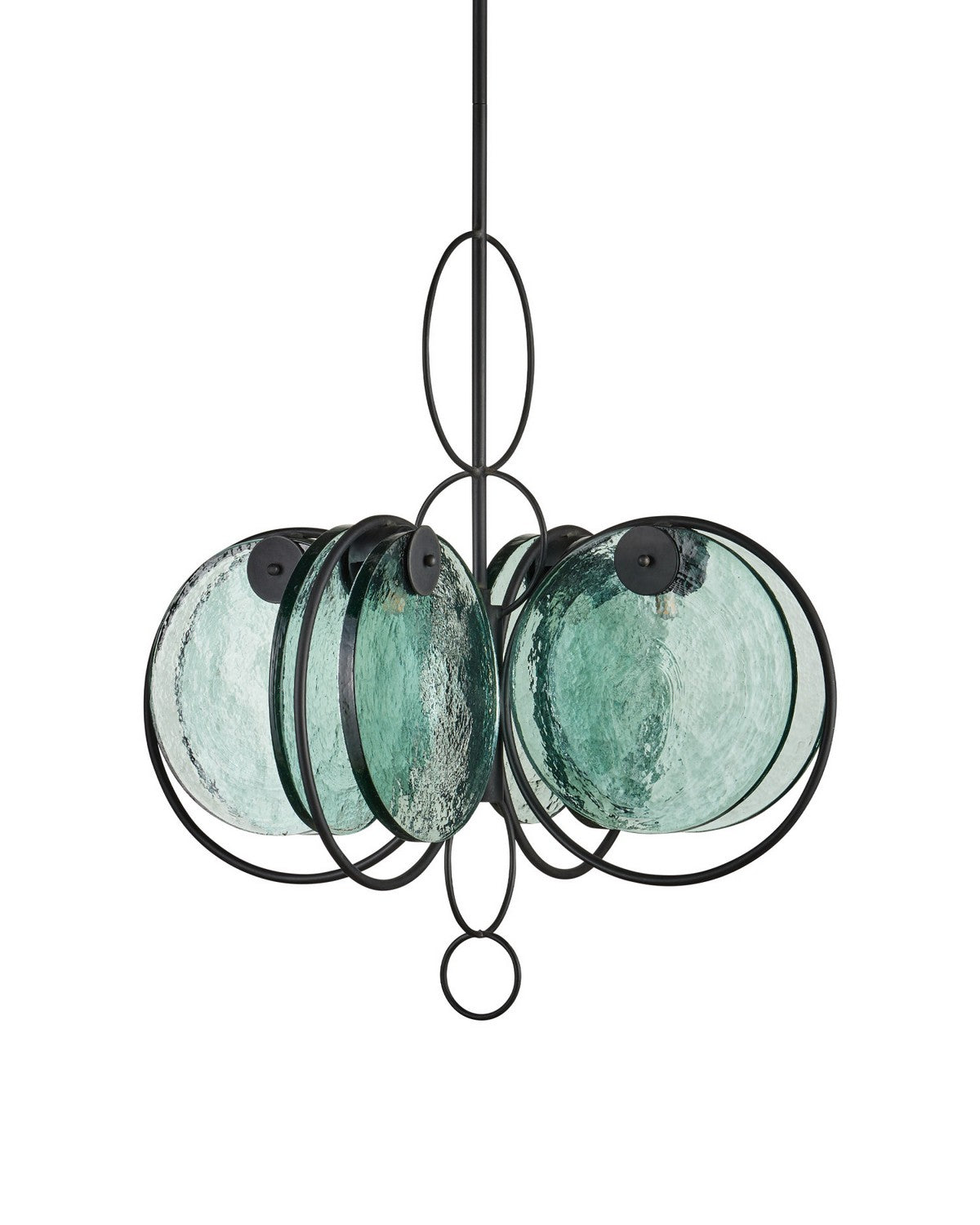 Currey and Company 9000-1442 Vesica Piscis Suspendu en clair/forgeron