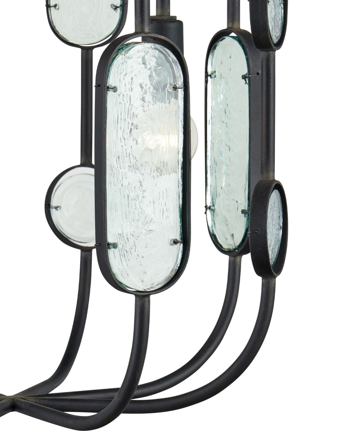 Currey et Compagnie 9000-1444 Ettore Suspendu en clair/forgeron