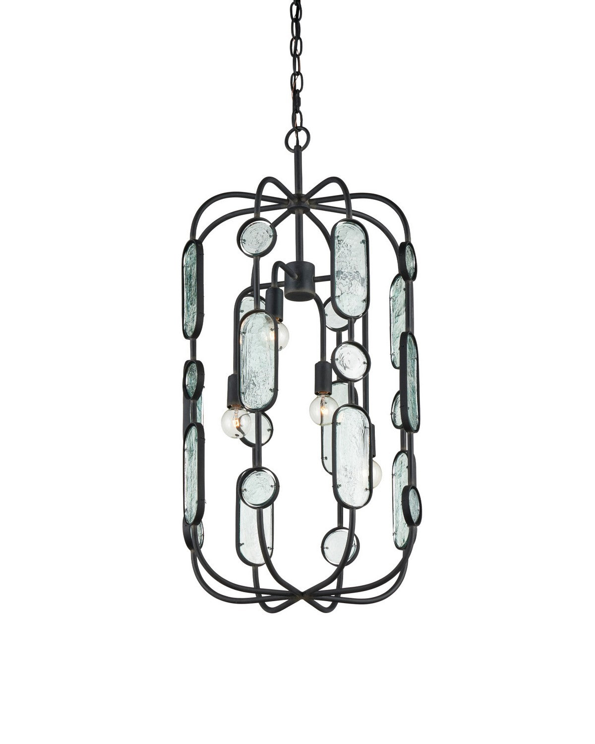 Currey et Compagnie 9000-1444 Ettore Suspendu en clair/forgeron