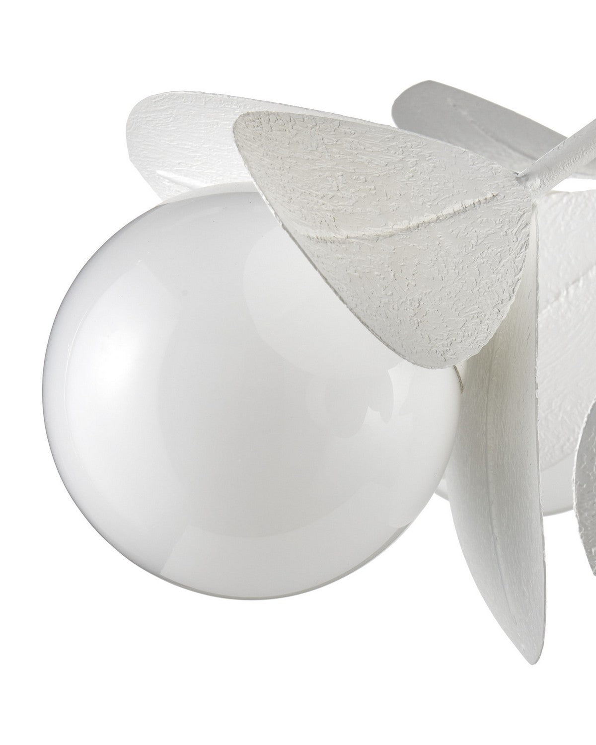 Currey and Company 9000-1465 Efflorescence Suspendu en gesso blanc/blanc