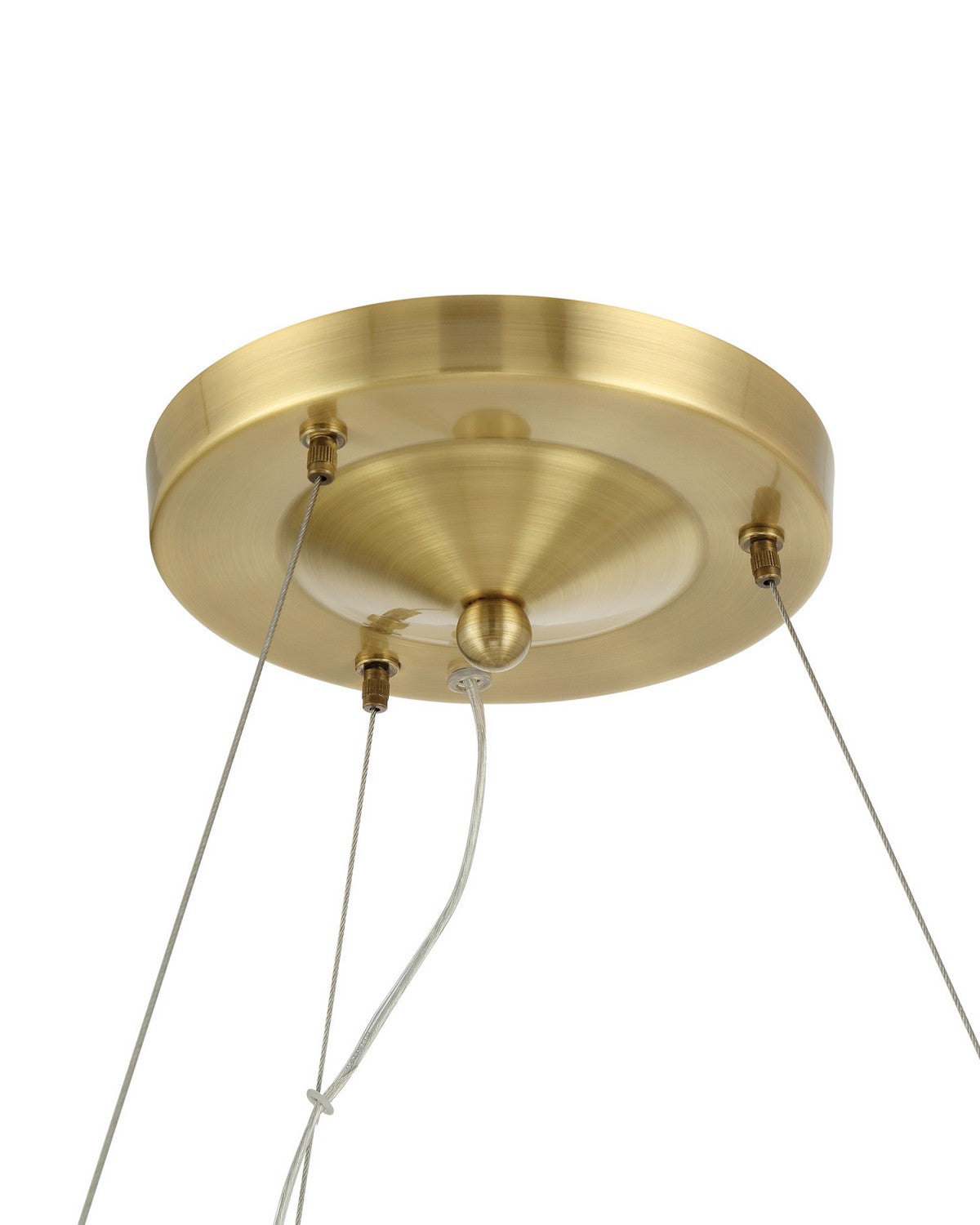 Currey and Company 9000-1472 Wexler Suspendu en laiton antique poli/transparent