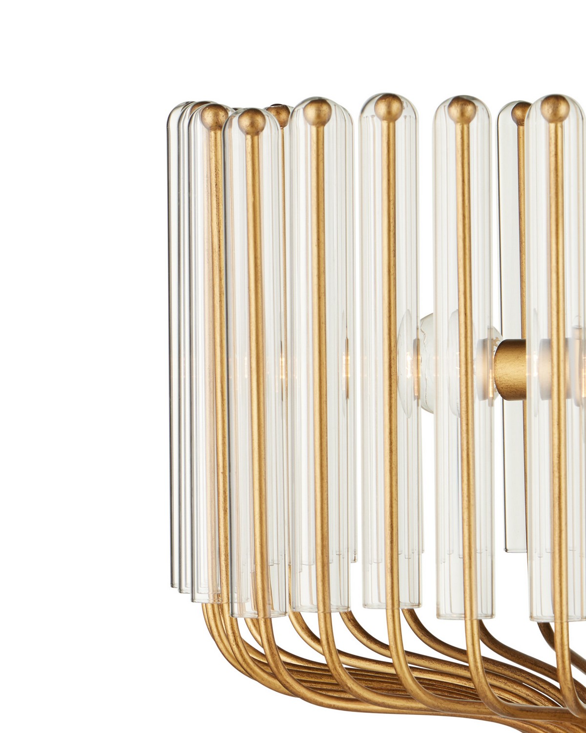 Currey and Company 9000-1484 Faraday Suspendu en laiton brossé/transparent