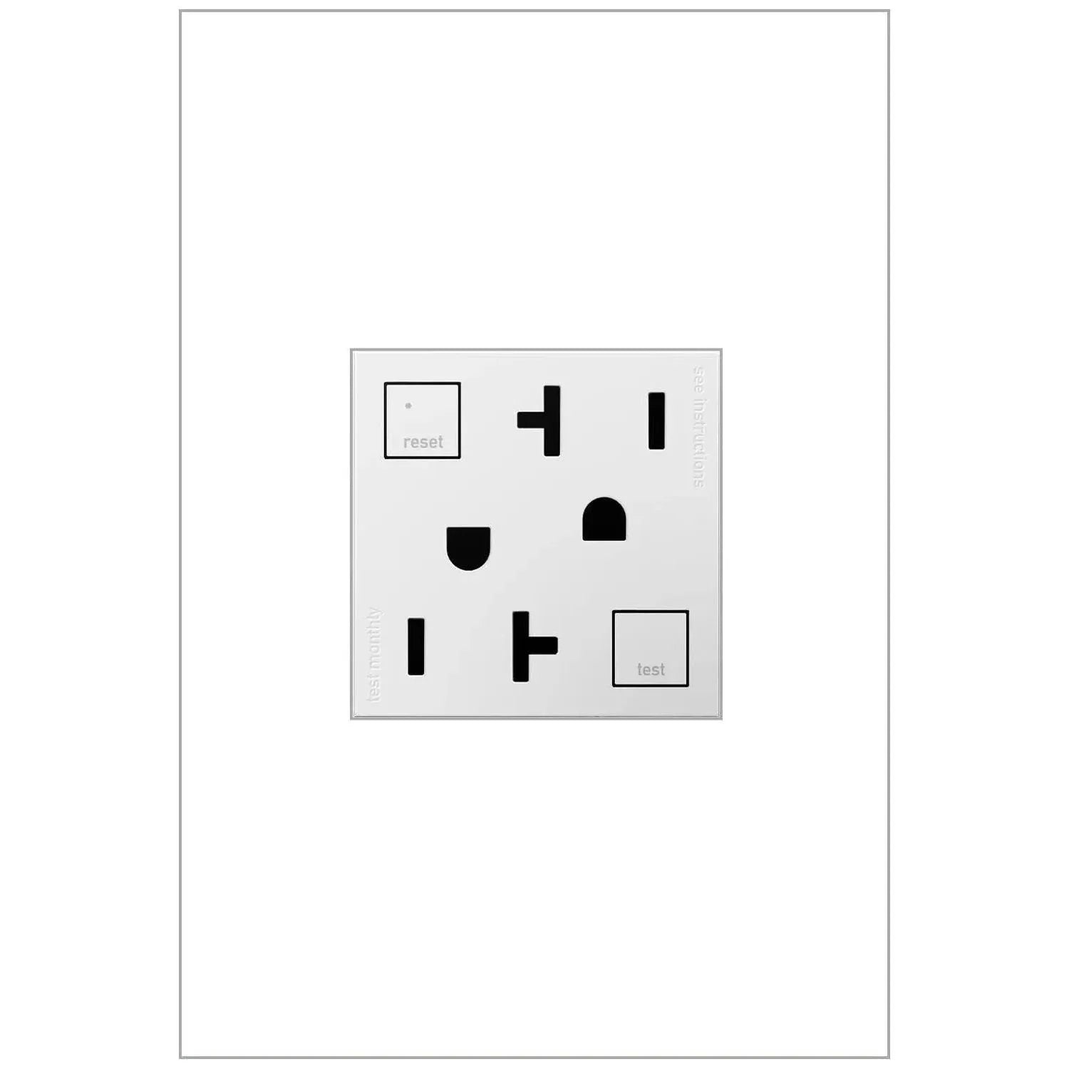 Legrand - adorne® 20A Tamper-Resistant Self-Test GFCI Outlet - AGFTR2202W4 | Montreal Lighting & Hardware