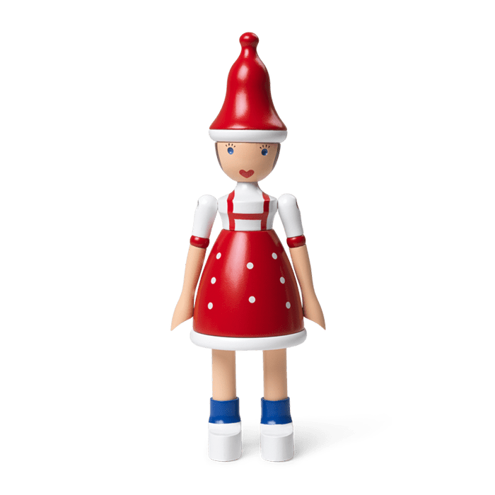 Kay Bojesen 39437 Christmas Lise Wooden Figurine in Red/Blue/White
