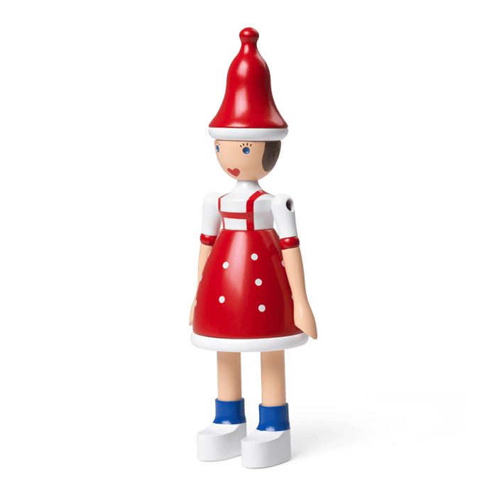 Kay Bojesen 39437 Christmas Lise Wooden Figurine in Red/Blue/White