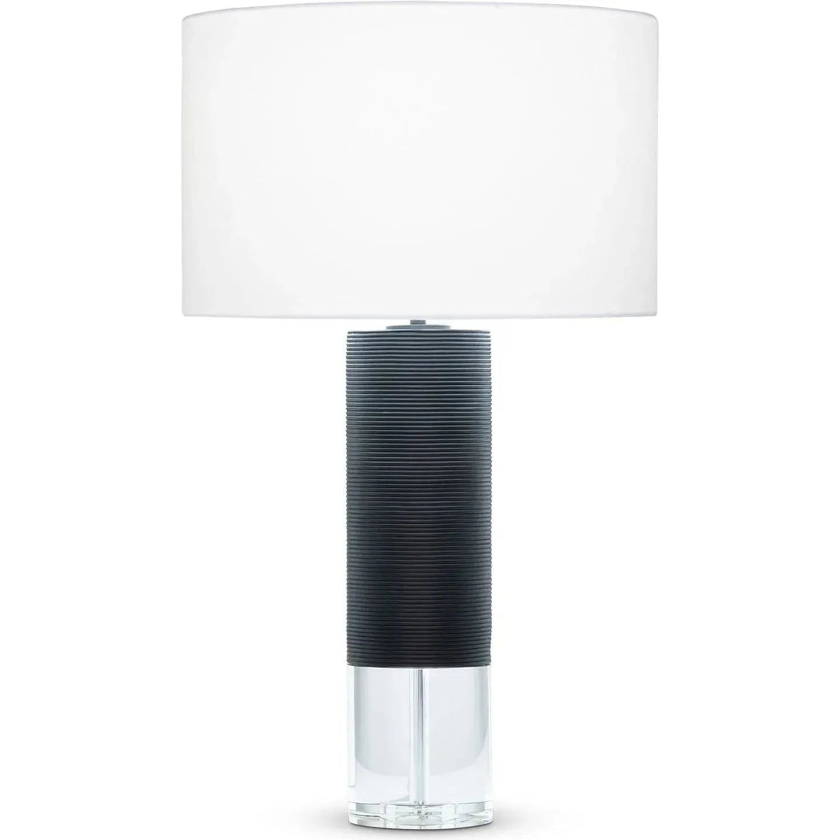 Atlantic Table Lamp - Black - White Linen (FLO-4521-WHL)