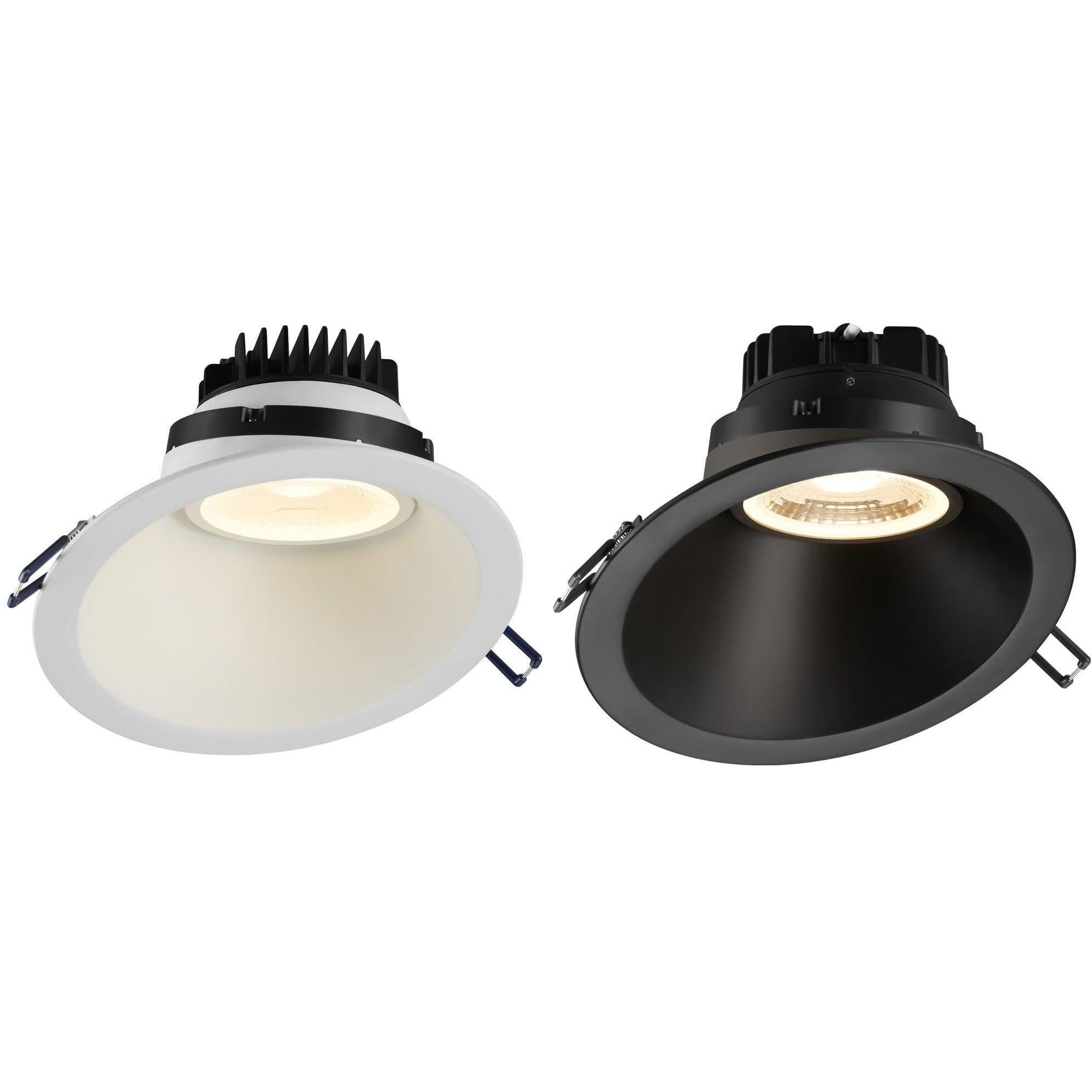 Lotus LED Lights - 6" Round Regressed Sloped Ceiling Gimbal LED Recessed Light - LRG6-27K-6RSL-HO-WH | Montreal Lighting & Hardware