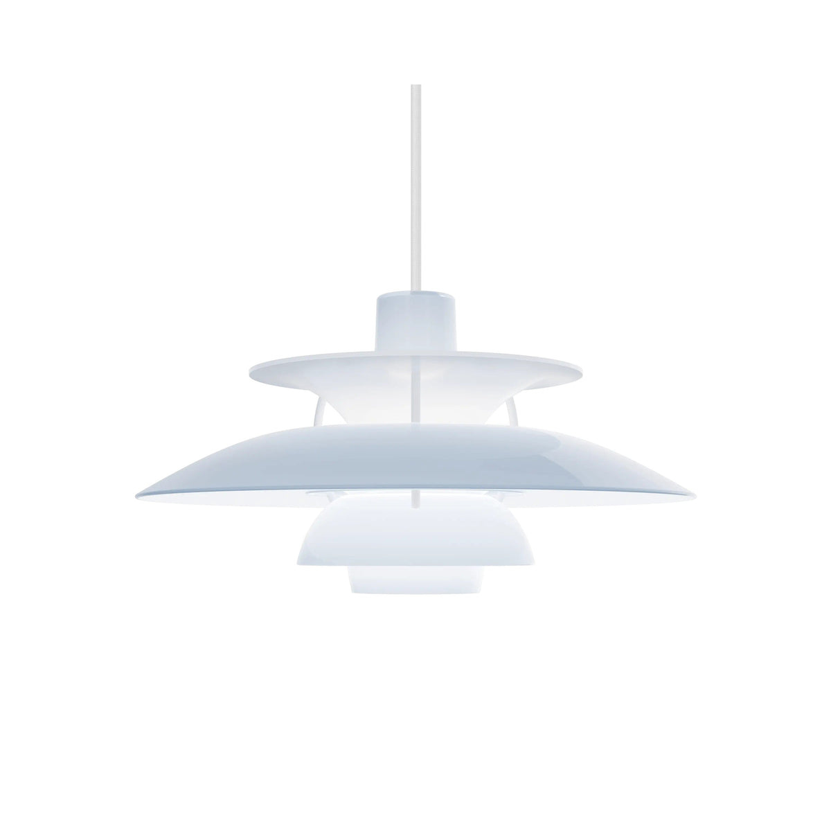 Louis Poulsen 5741948617 PH 5 Opal Pendant in Opal Pale Blue