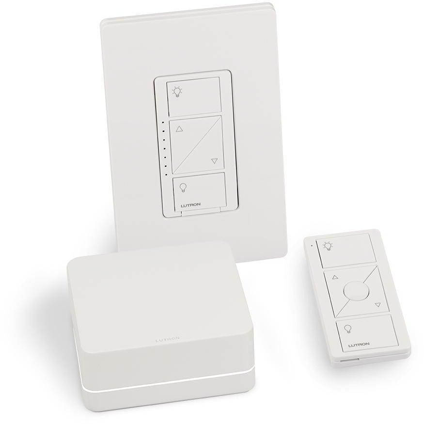 Lutron - Caseta Wireless Bridge PRO Wall Box Dimmer Package - P-BDGPRO-PKG1W-C | Montreal Lighting & Hardware