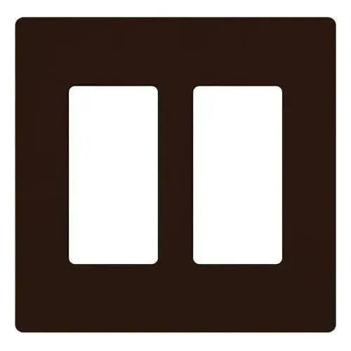 Lutron CW-2-BR Claro & Satin Colors Wallplate in Gloss Brown