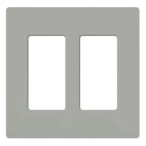 Lutron CW-2-GR Claro & Satin Colors Wallplate in Gloss Gray