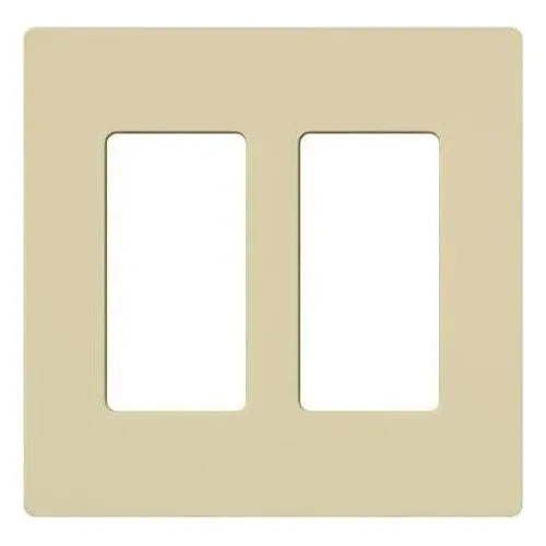 Lutron CW-2-IV Claro & Satin Colors Wallplate in Gloss Ivory