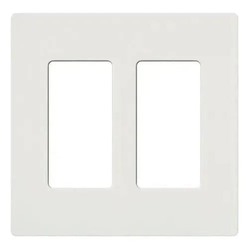 Lutron CW-2-WH Claro & Satin Colors Wallplate in Gloss White