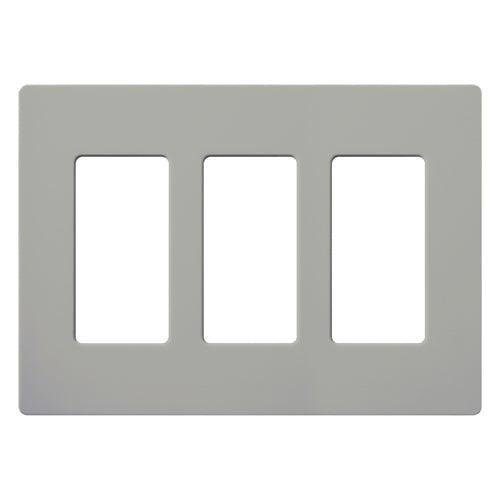 Lutron - Claro & Satin Colors 3-Gang Wallplate - CW-3-GR | Montreal Lighting & Hardware