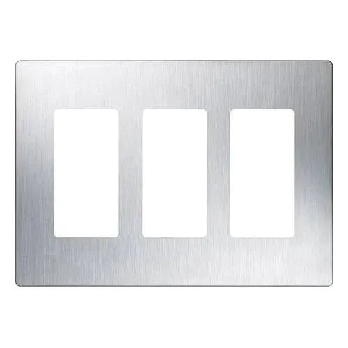 Lutron CW-3-SS Claro & Satin Colors Wallplate in Gloss Stainless Steel
