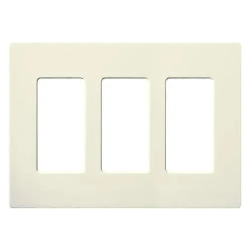 Lutron SC-3-BI Claro & Satin Colors Wallplate in Satin Biscuit