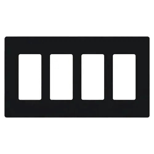 Lutron CW-4-BL Claro & Satin Colors Wallplate in Gloss Black