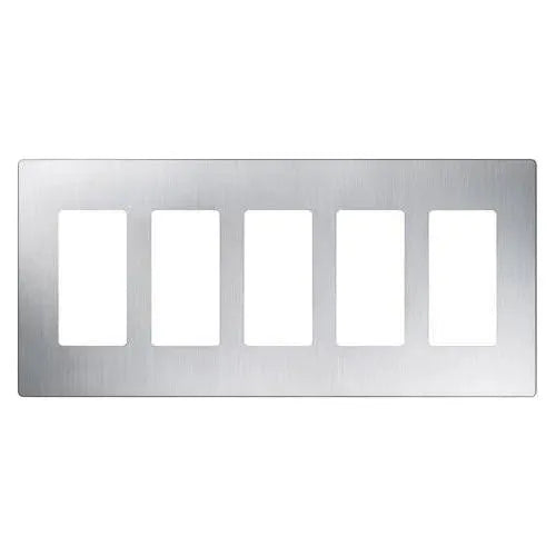 Lutron CW-5-SS Claro & Satin Colors Wallplate in Gloss Stainless Steel