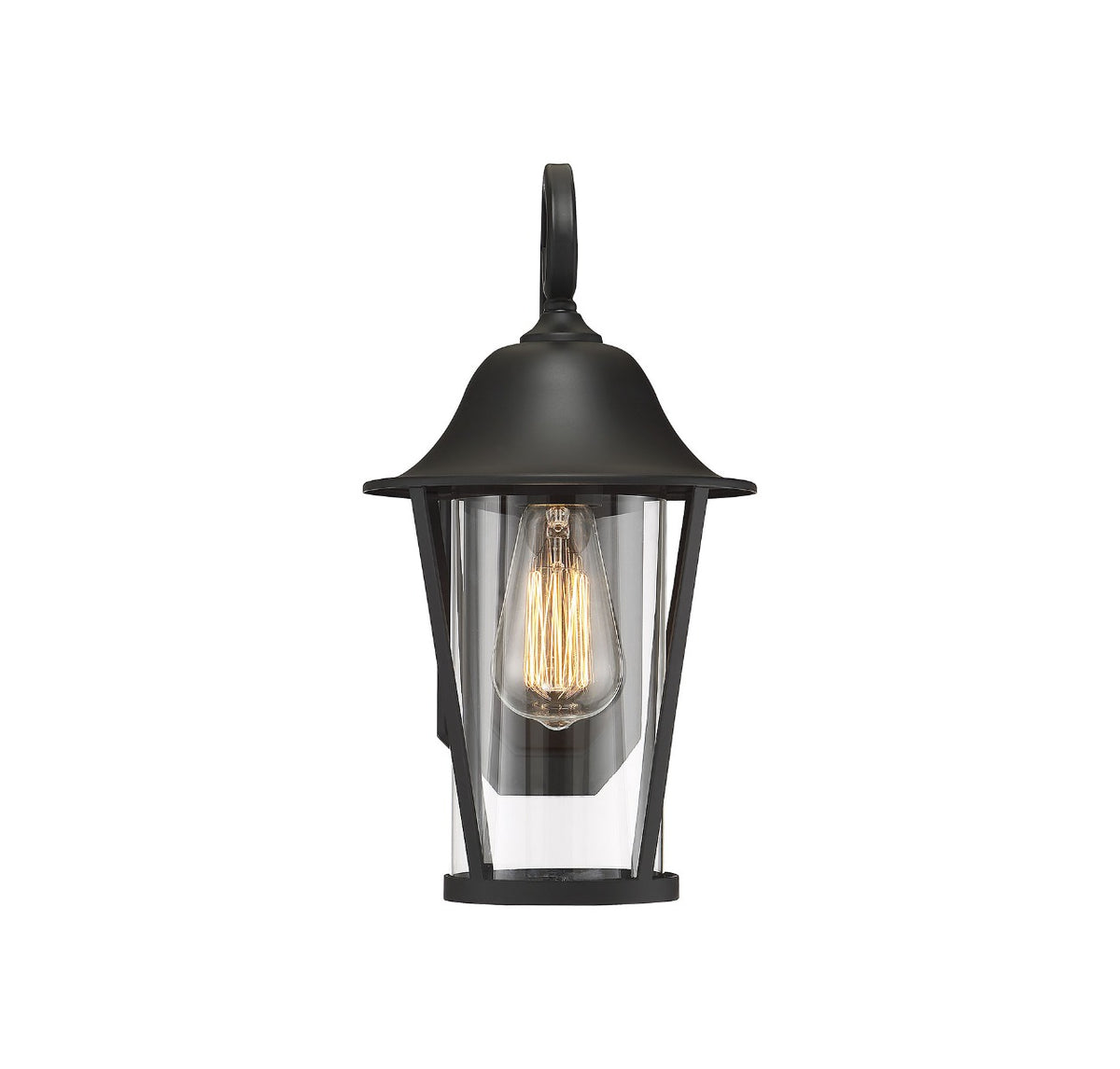 Meridian Lighting M50023BK Meridian One Light Outdoor Wall Lantern in Matte Black