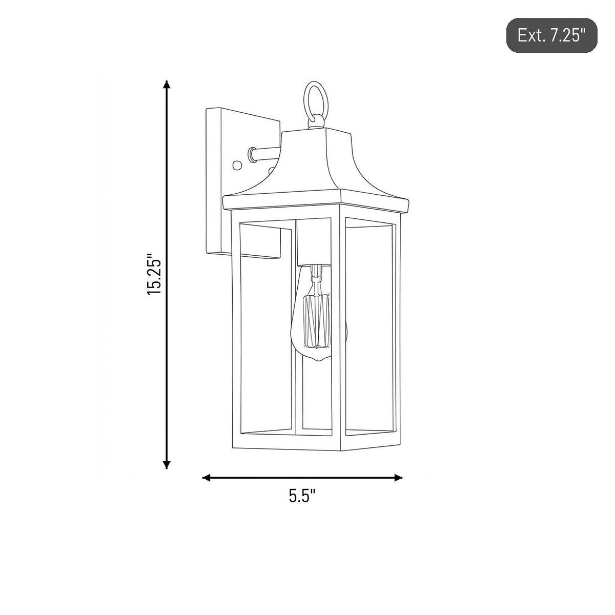 Meridian Lighting M50024ORB Meridian One Light Outdoor Wall Lantern in Oil Rubbed Bronze