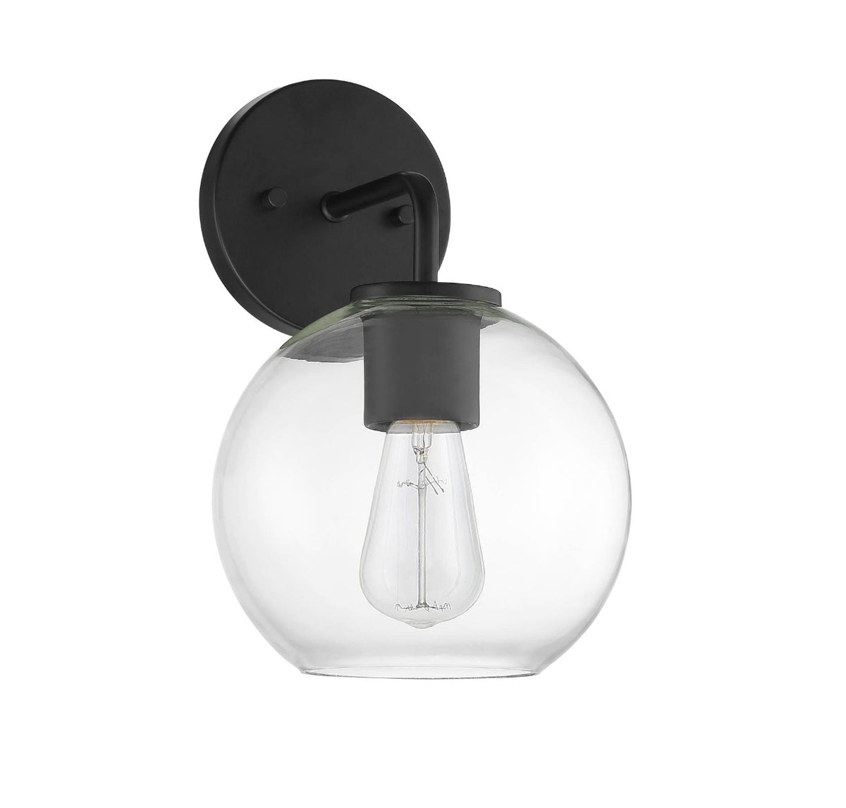 Meridian Lighting M50044BK Meridian One Light Outdoor Wall Sconce in Matte Black