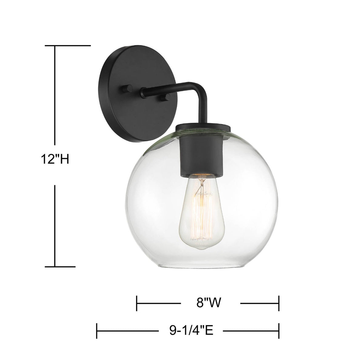Meridian Lighting M50044BK Meridian One Light Outdoor Wall Sconce in Matte Black