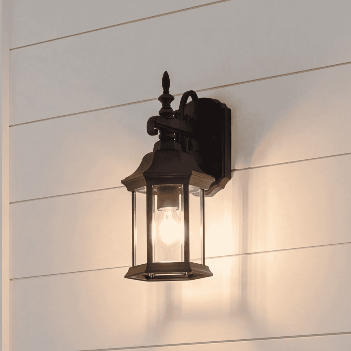 Meridian Lighting M50056BK Meridian One Light Outdoor Wall Lantern in Black