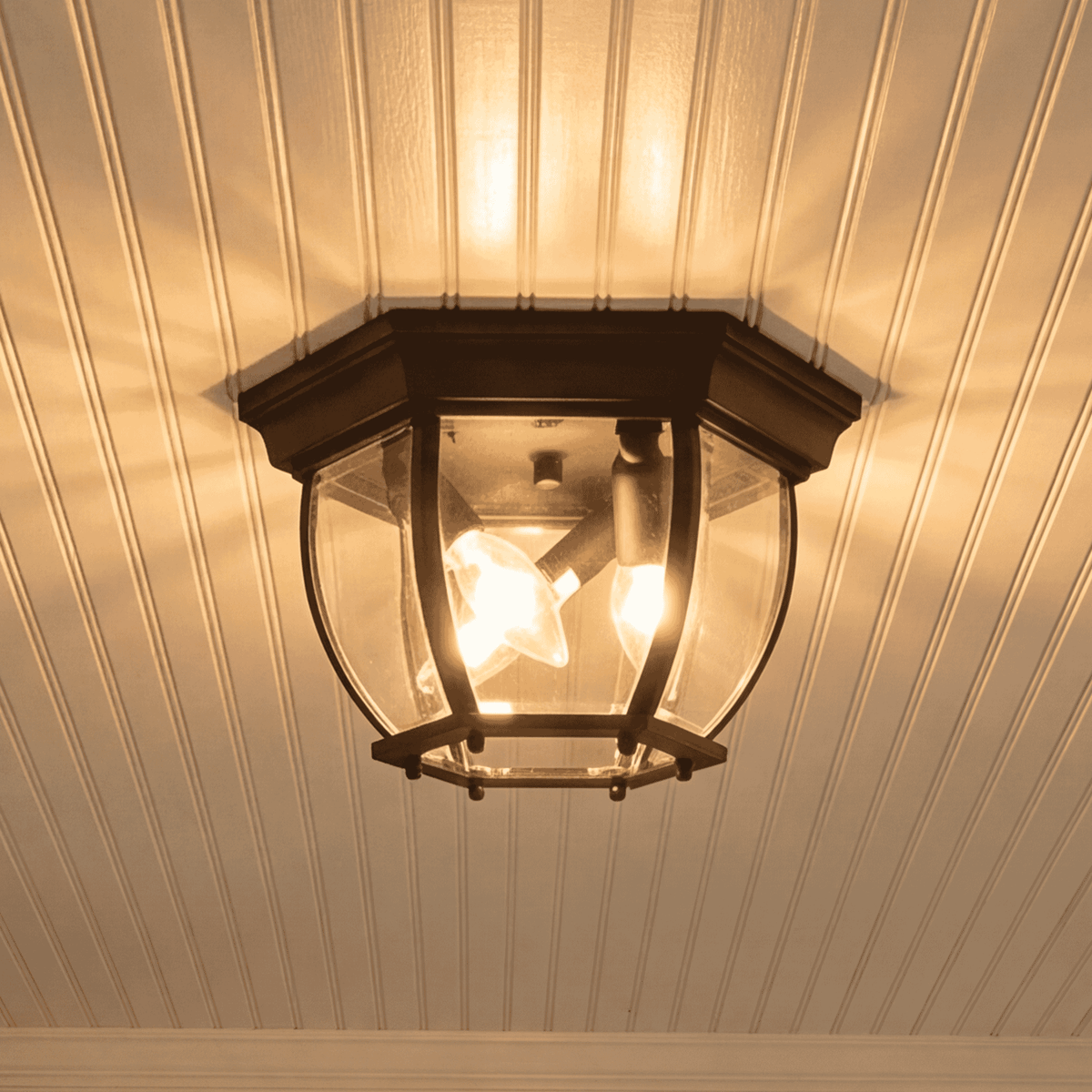 Meridian Lighting M50059BK Meridian Three Light Outdoor Ceiling Light in Black