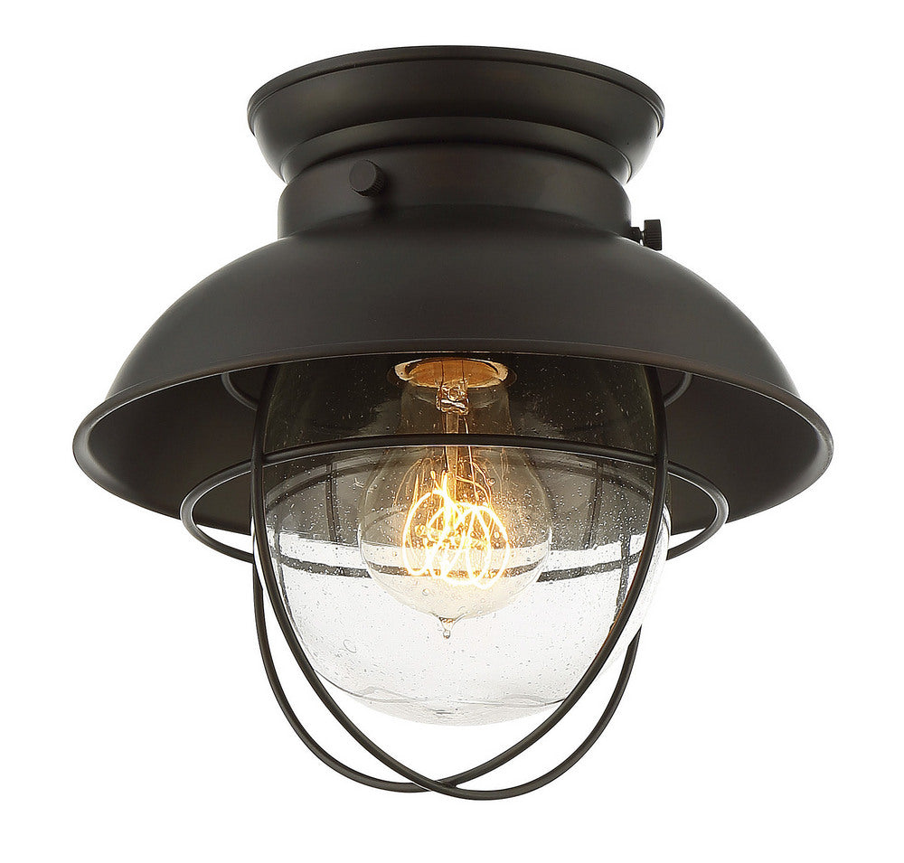 Plafonnier Meridian Lighting M60009ORB à une lumière, finition bronze huilé