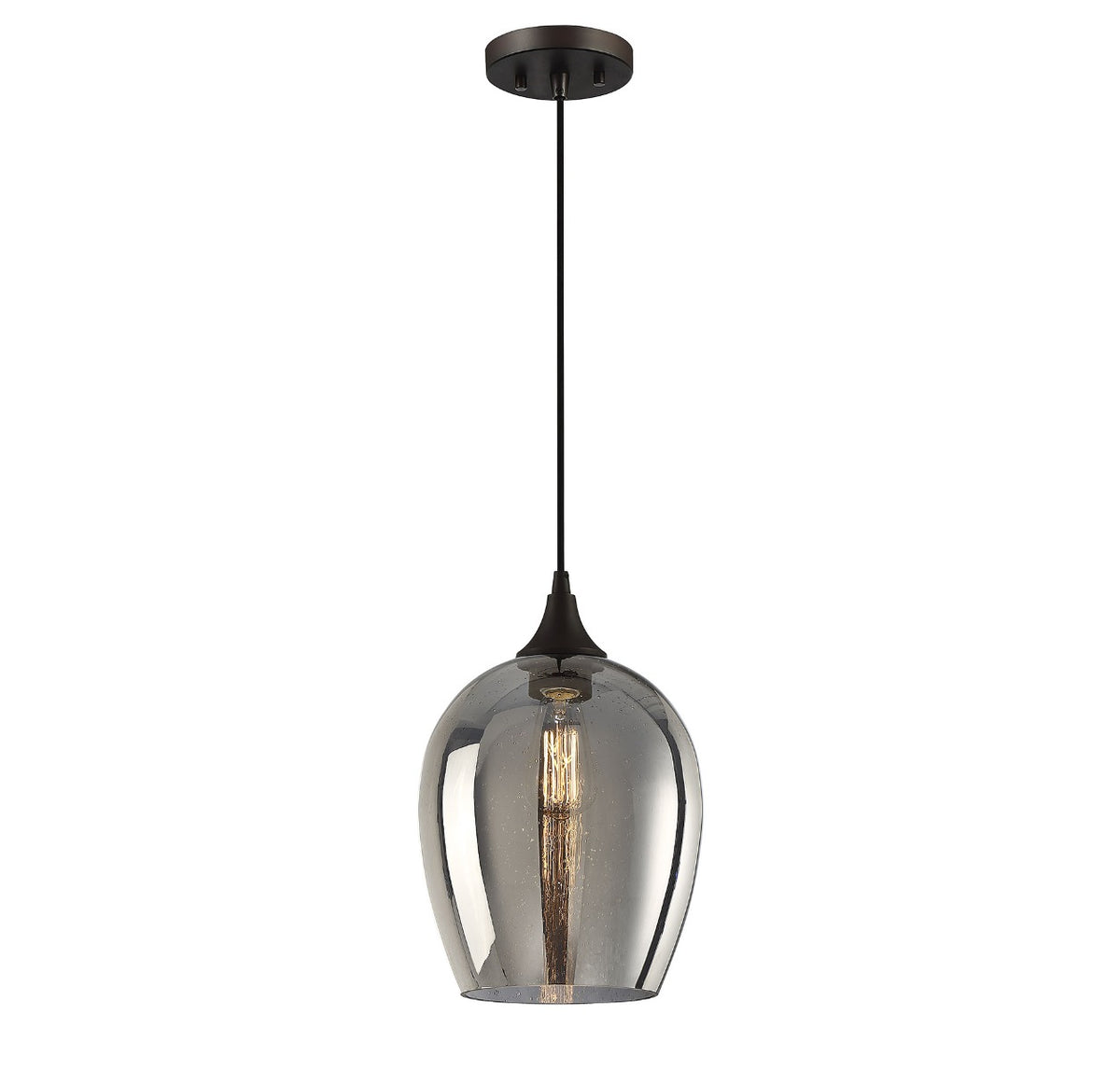 Meridian Lighting M70076ORB Meridian One Light Mini Pendant in Oil Rubbed Bronze