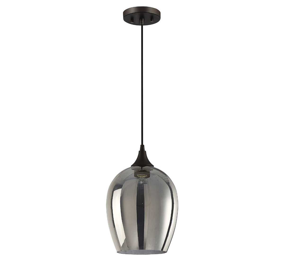 Meridian Lighting M70076ORB Meridian One Light Mini Pendant in Oil Rubbed Bronze