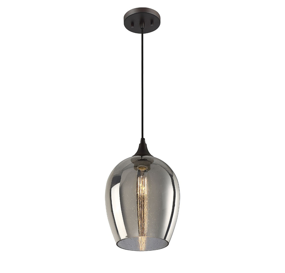 Meridian Lighting M70076ORB Meridian One Light Mini Pendant in Oil Rubbed Bronze