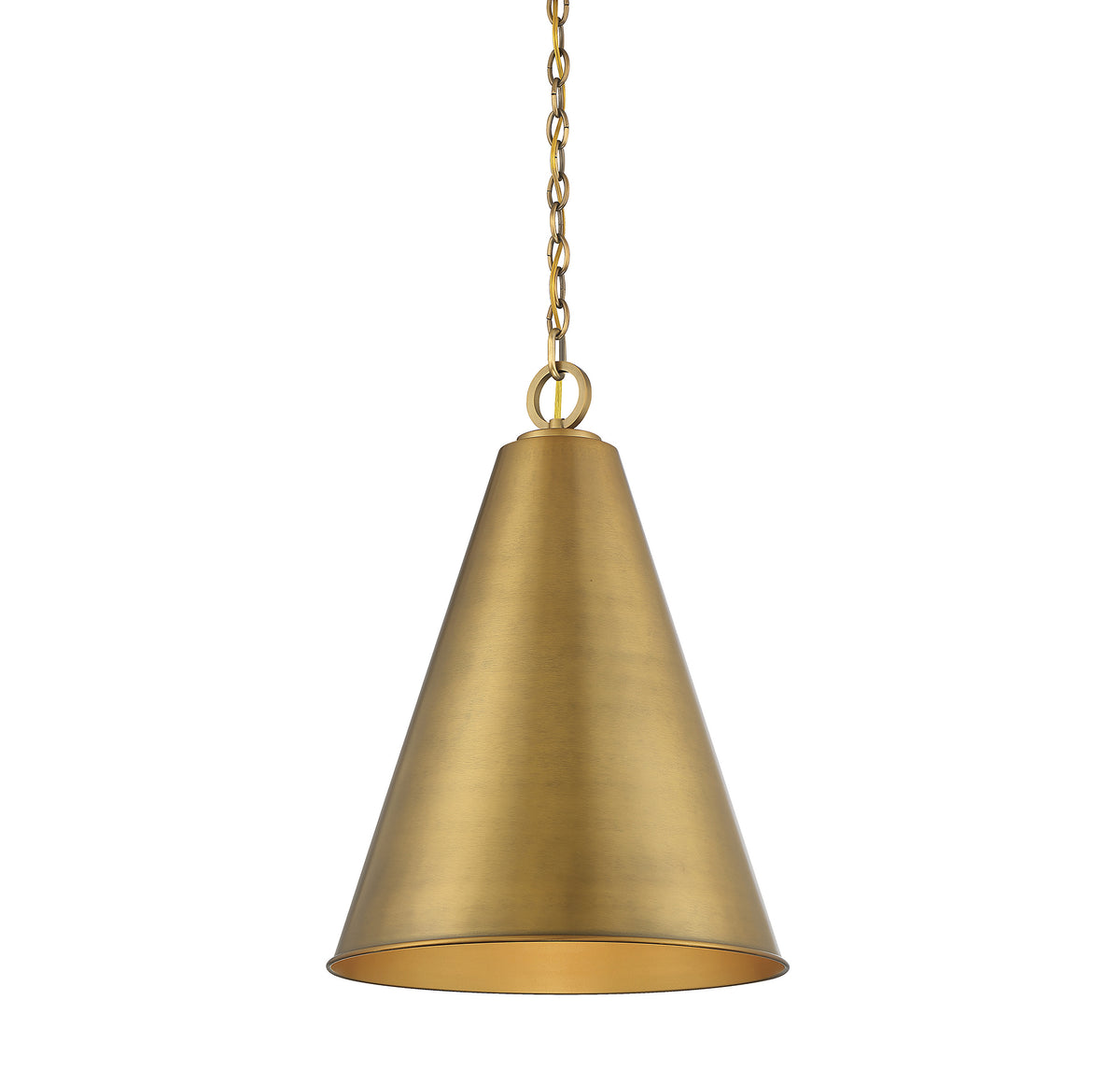 Éclairage Meridian M70112NB Lumière Meridian One Suspension en laiton naturel