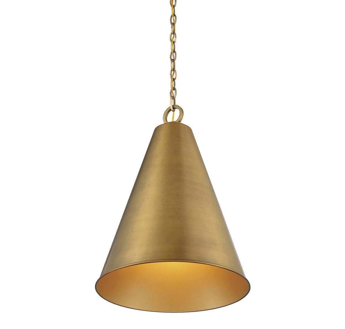 Éclairage Meridian M70112NB Lumière Meridian One Suspension en laiton naturel